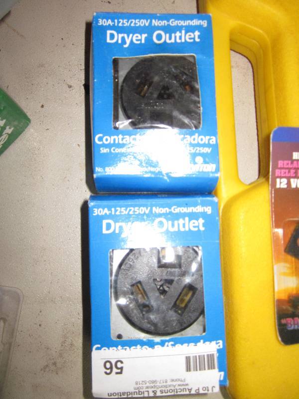 lot 56 image: Dryer outlet 30a-125250 v   X 2   ...