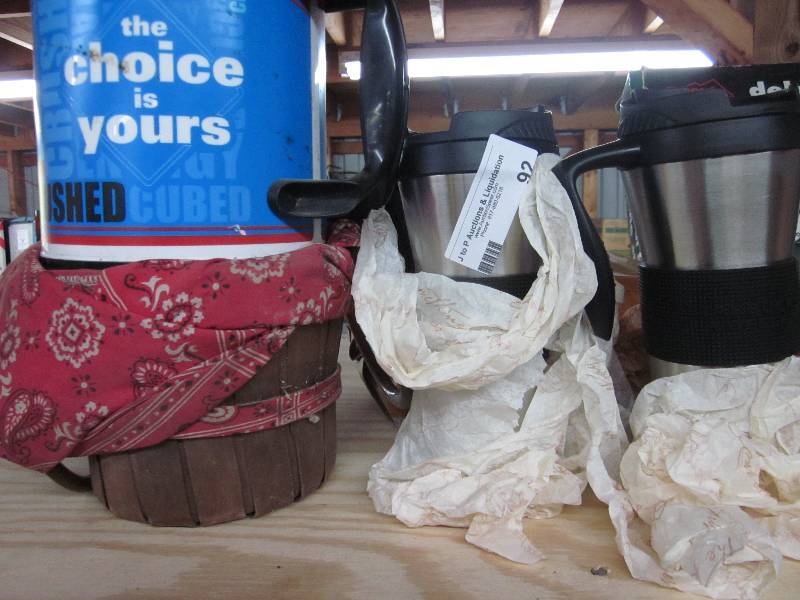 lot 92 image: 2 Starbucks metal coffee cups 1 64...
