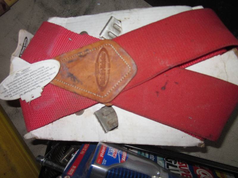 lot 61 image: Red suspenders, super glue, positiv...
