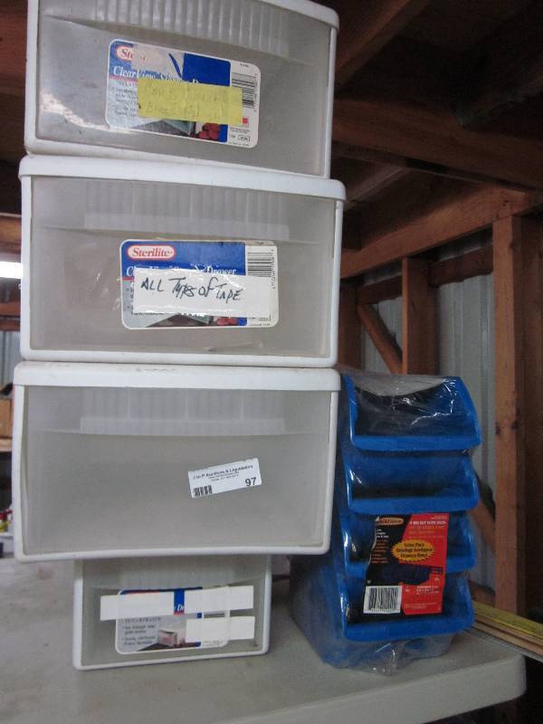 lot 97 image: 4 sterile clear view storage contai...