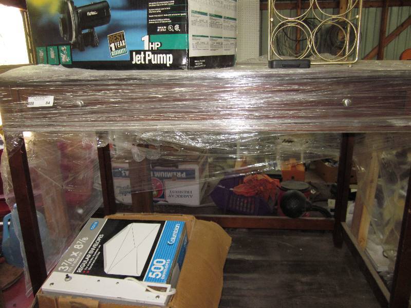lot 84 image: One drawer table 23 deep 29.5 tall...