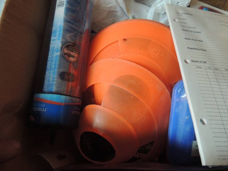 lot 205 image: SWIM GOGGLES, CUFF LINKS, HOLDING TANK TABLETS (NEW PKG),