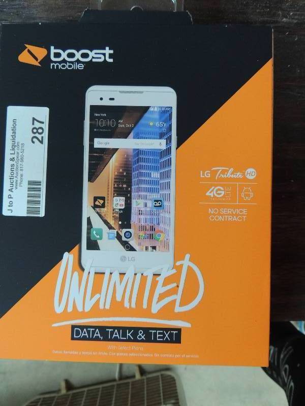 lot 287 image: Boost mobil Phone NIB...