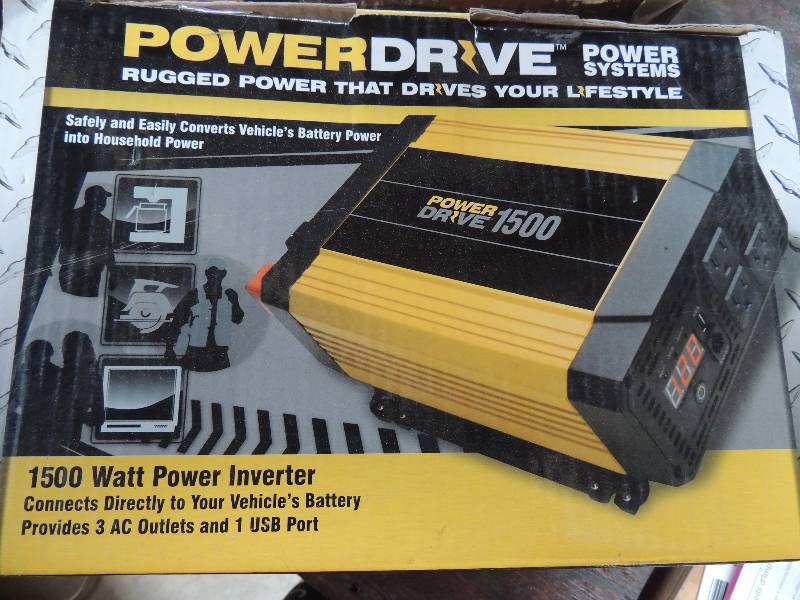 lot 290 image: Power drive 1500 watt DC To AC powe...