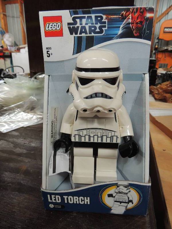 lot 292 image: Star Wars LEGO - STORM TROOPER - LED TORCH -  NIB...