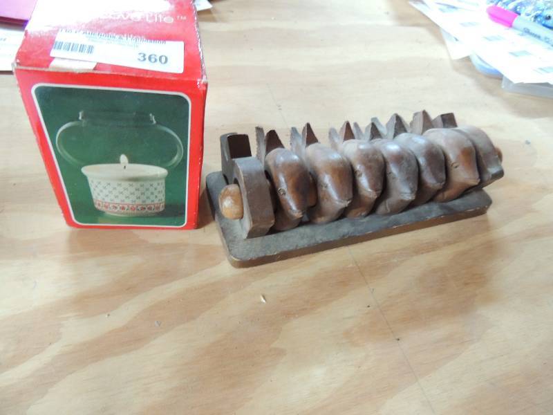 lot 360 image: love candle light, fish  holders an...