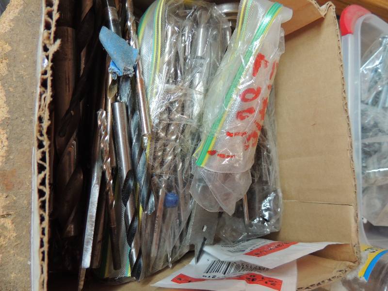 lot 399 image: Misc. drill bits, screws and nails...