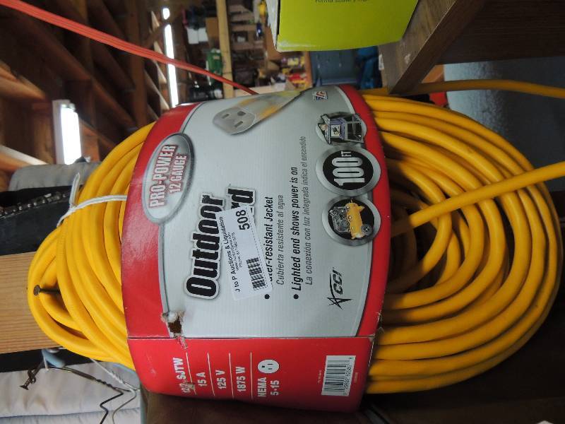 lot 508 image: Pro Power 12 GAUGE extension cord...