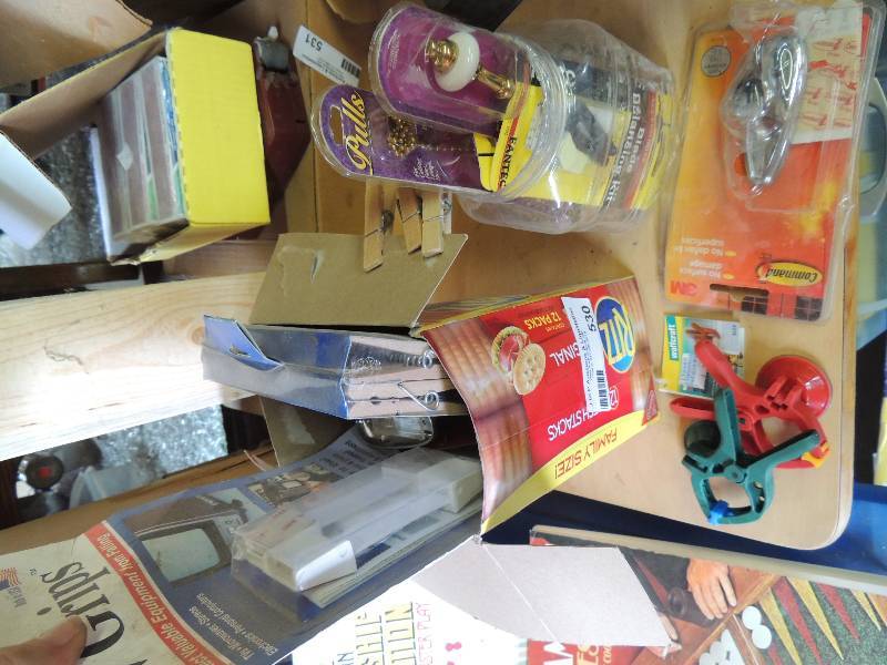 lot 530 image: clips, snaps,pens and light fixture...
