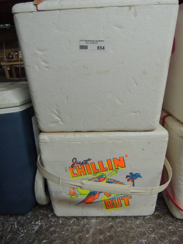 lot 654 image: 2 STYROFOAM ICE CHESTS
