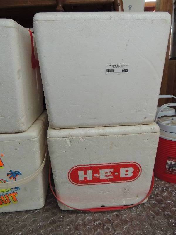 lot 655 image: FOAM ICE CHEST QTY 2