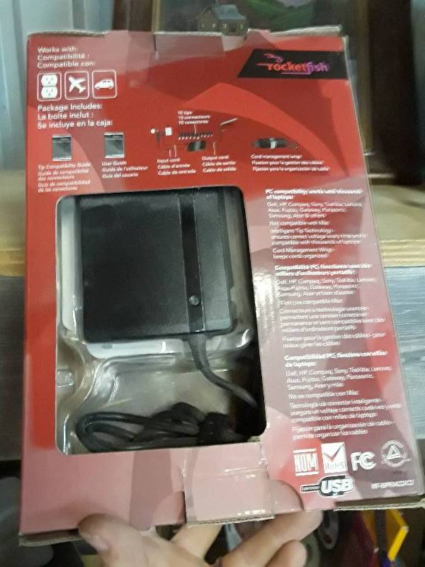 lot 555 image: ACDC POWER ADAPTER BY rocket fish  - in box...