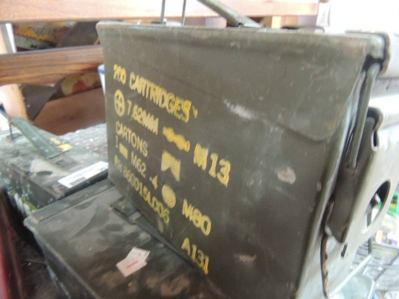 lot 908 image: metal ammo box ...