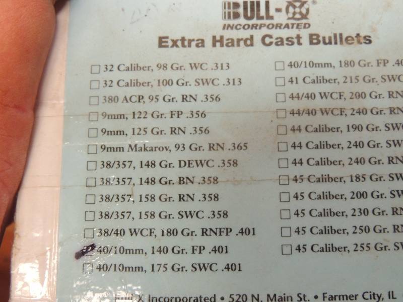 lot 974 image: Bull-x extra hard cast bullets 401...