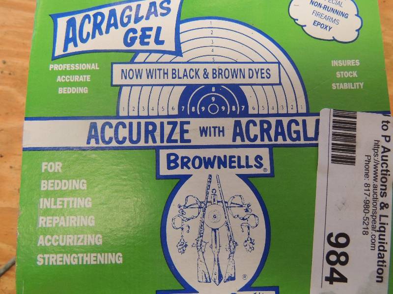 lot 984 image: Acraglas GEL blackbrown DYES for Reloa...