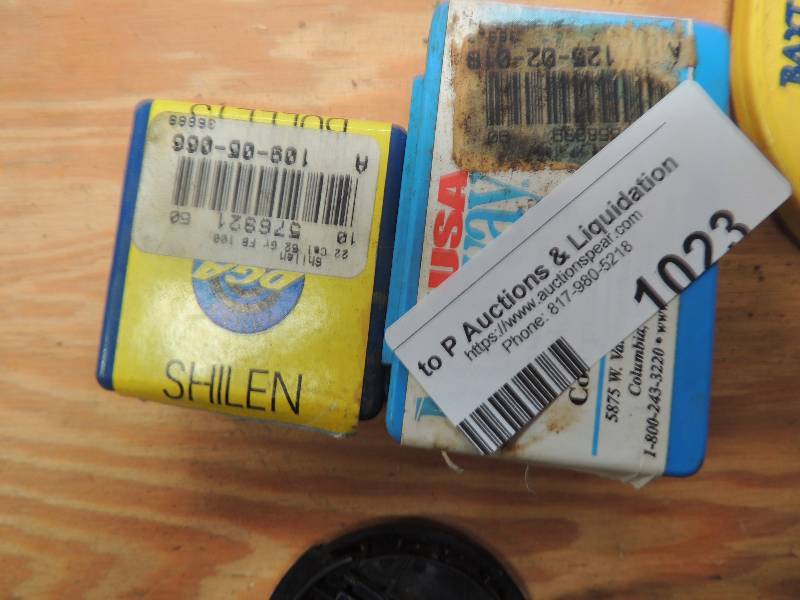 lot 1023 image: .22 cal, .45 gr 100 ct and 25 bench...