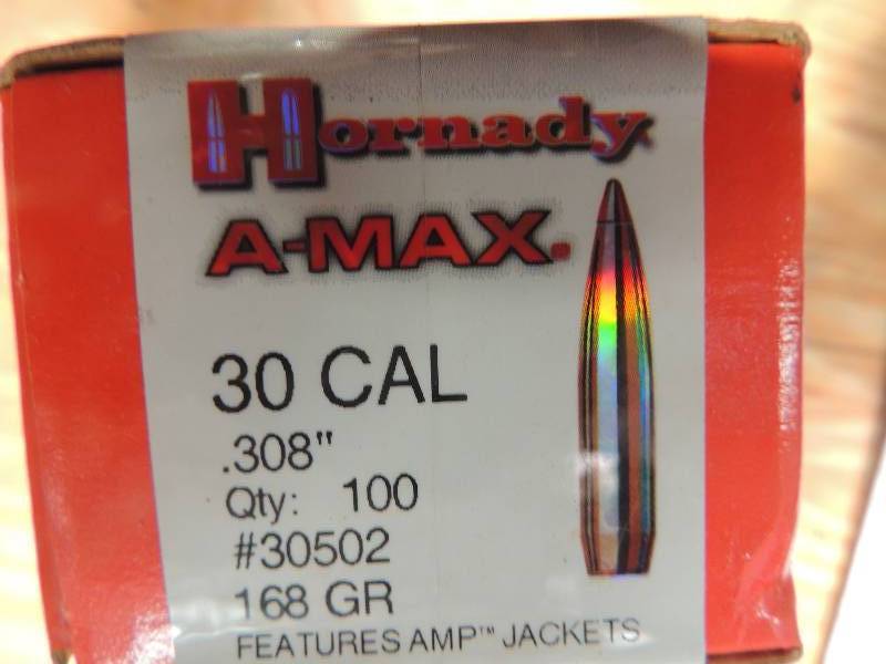 lot 1046 image: 30 cal 168 grain 100 ct...