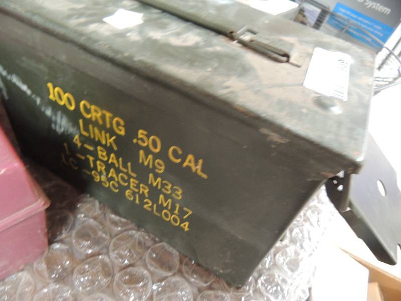 lot 910 image: metal ammo box ...