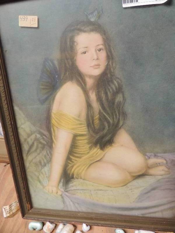 lot 803 image: The butterfly girl is a print of ...