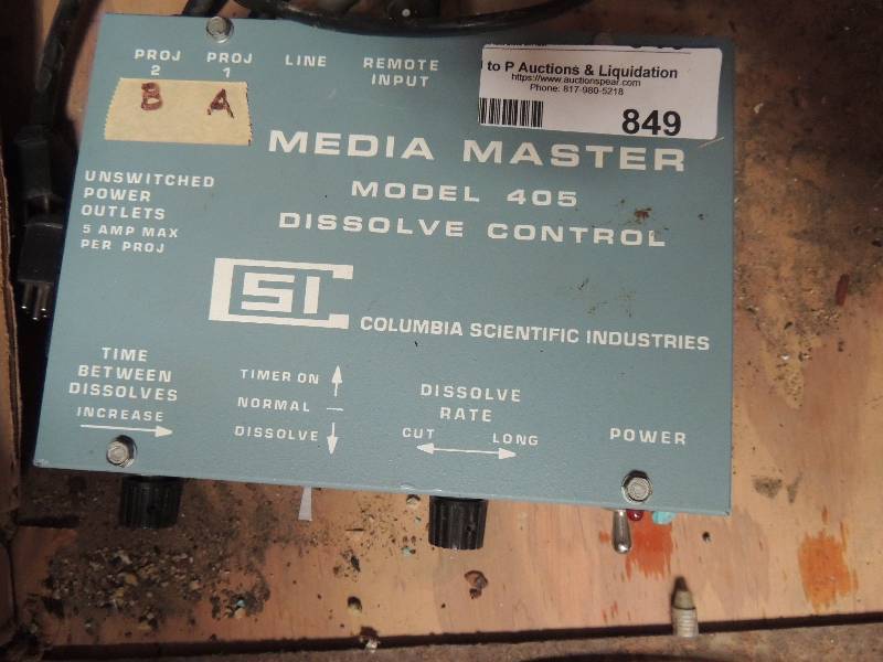 lot 849 image: Media Master Model 405 Control Box ...