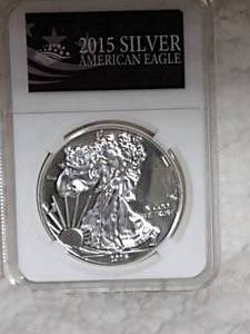 lot 1 image: 2015 One Ounce Fine Silver Coin
