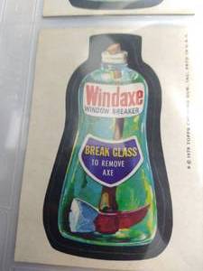 lot 51 image: Rare. 1975 Topps Chewing Gum Sticker (WindAxe