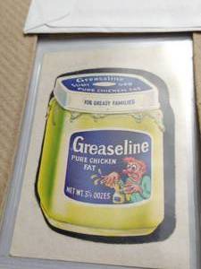 lot 65 image: vintage Topps Chewing Gum Sticker (Greaseline)