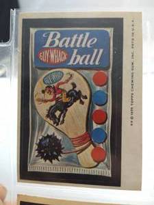 lot 79 image: Rare 1975 Topps Chewing Gum Sticker (Battle Ball)