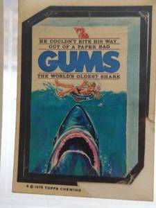 lot 58 image: Rare 1975 Topps Chewing Gum Sticker (GUMS)