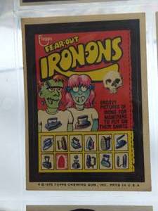 lot 55 image: Rare  1975 Topps Chewing  Gum Sticker (IRONONS)