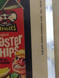 lot 52 image: Rare 1975 Topps Chewing Gum Sticker (PLASTER CHIPS)
