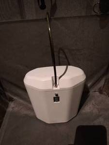 lot 5A image: LOOK JUST ADDED OUTDOOR VAULT BOX.  LOCKED CONTENTS UNKNOWN. SOUNDS AND FILLS FULL. FOUND IN STORAGE LOCKER