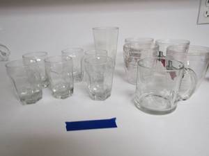 lot 61 image: small drinking cups qty 6 coffee cup, plastic cups and more