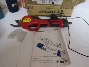 lot 62 image: Costway Cordless Pruning Shears 2Ah Lithium Battery Tree 25mm Cutting Diameter   in box