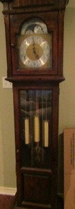 lot 2 image: Ridge way grandfather clock, size 86 tall, all pieces included beautiful item