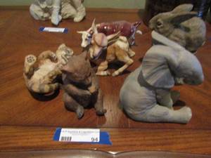 lot 94 image: Baby cheetah playing, baby deer, baby bear, KJ Brown dcor