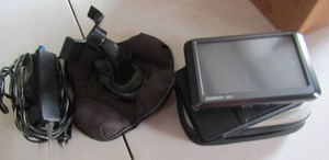 lot 136 image: Garmin GPS  with cords and carry case