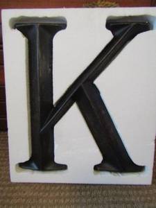 lot 157 image: New wooden initial K 17 tall