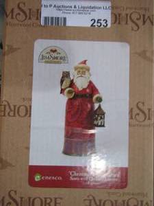 lot 253 image: JIM SHORES 4035391FD Santa with owl- Jim shores collection