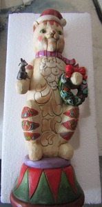 lot 281 image: 4026403 good tidings to mew cat nutcracker - Jim shores collection