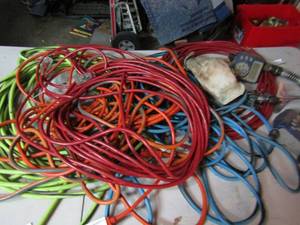 lot 193 image: Large lot of like new extension cords qty 5
