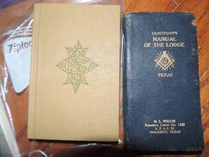 lot 371 image: Lightfoot manual of  the LODGE - MASONIC & Eastern Star book