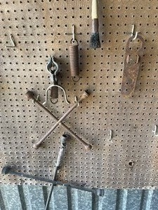 lot 710 image: large wrench spring x2 plus more