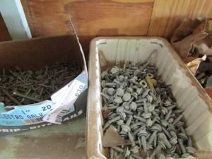 lot 630 image: one rite nails and screws with bolts ends