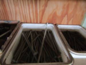 lot 676 image: treys of nails, includes 20 galvanized