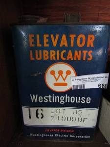 lot 686 image: elevator lubricant by westinghouse,