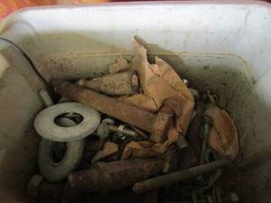 lot 695 image: large washers nuts and bolts