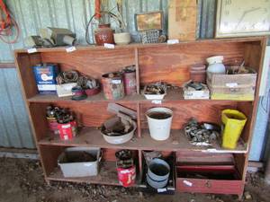 lot 699 image: 49x68x11 3 tier wooden shelf