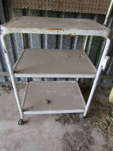 lot 711 image: VINTAGE KITCHEN rolling cart