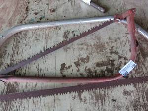 lot 729 image: 2 large hand saws